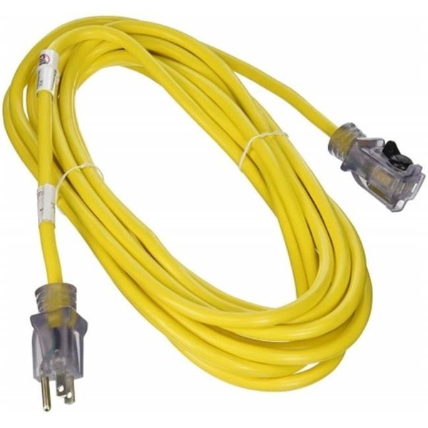 Prime Prime ECPL511725 Yellow Outdoor Jobsite Locking Extension Cord; 25 ft. ECPL511725